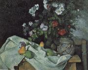 Still Life with Flowers and Fruit Paul Cezanne